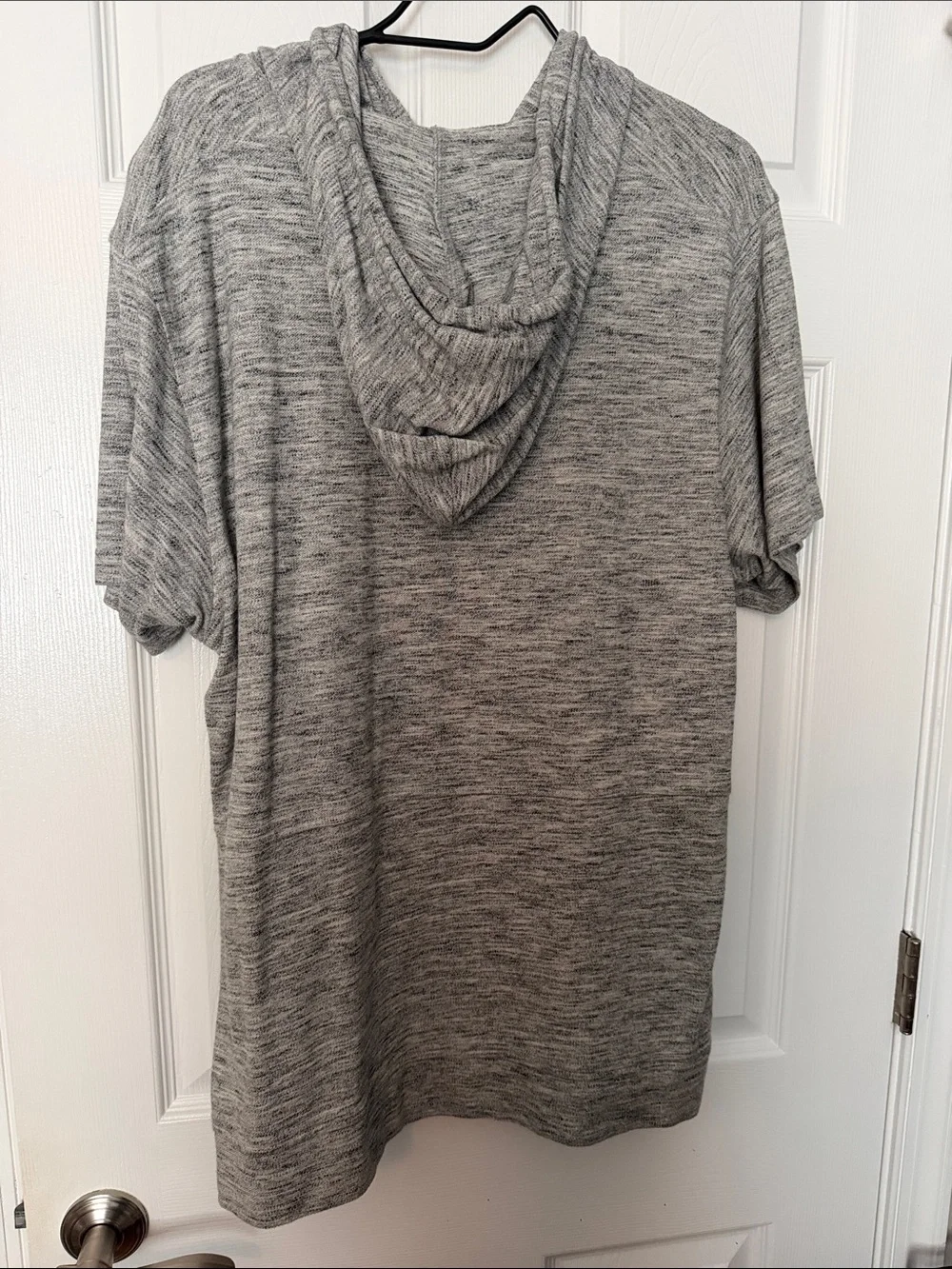 adidas Gray Heather Short-Sleeve Hooded Tee